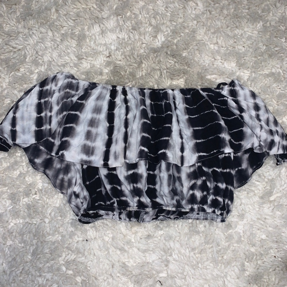 Black & White Off-the-Shoulder Top